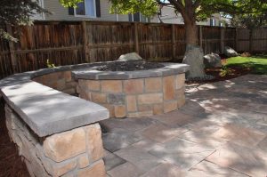custom landscaping firepit 12