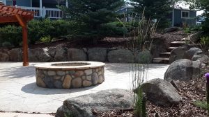 custom landscaping fire pit 10