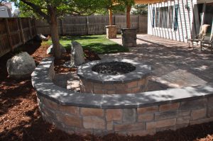 custom landscaping fire pit 7