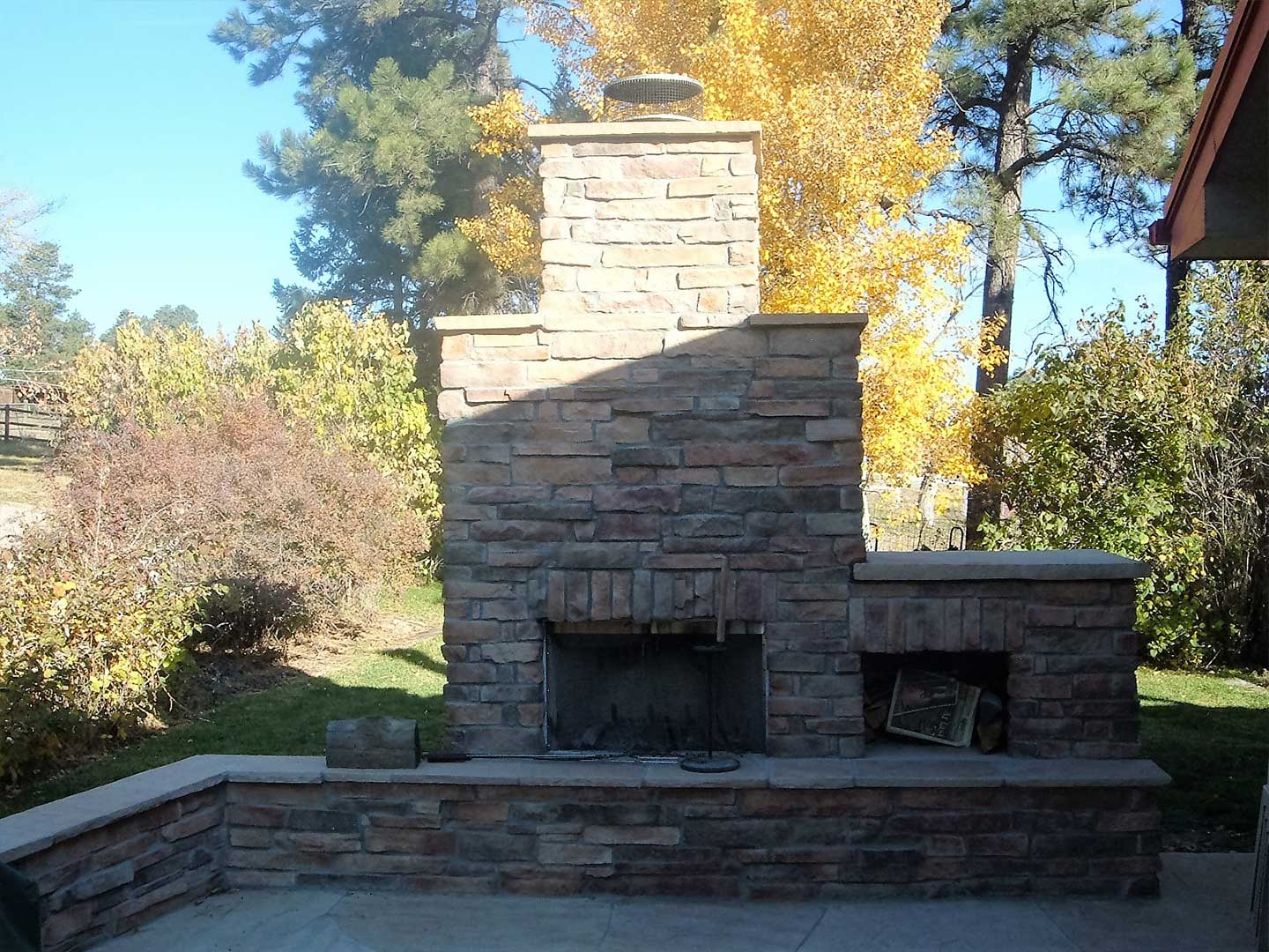 Outdoor Wood Burning Fireplace - Castle Rock, CO