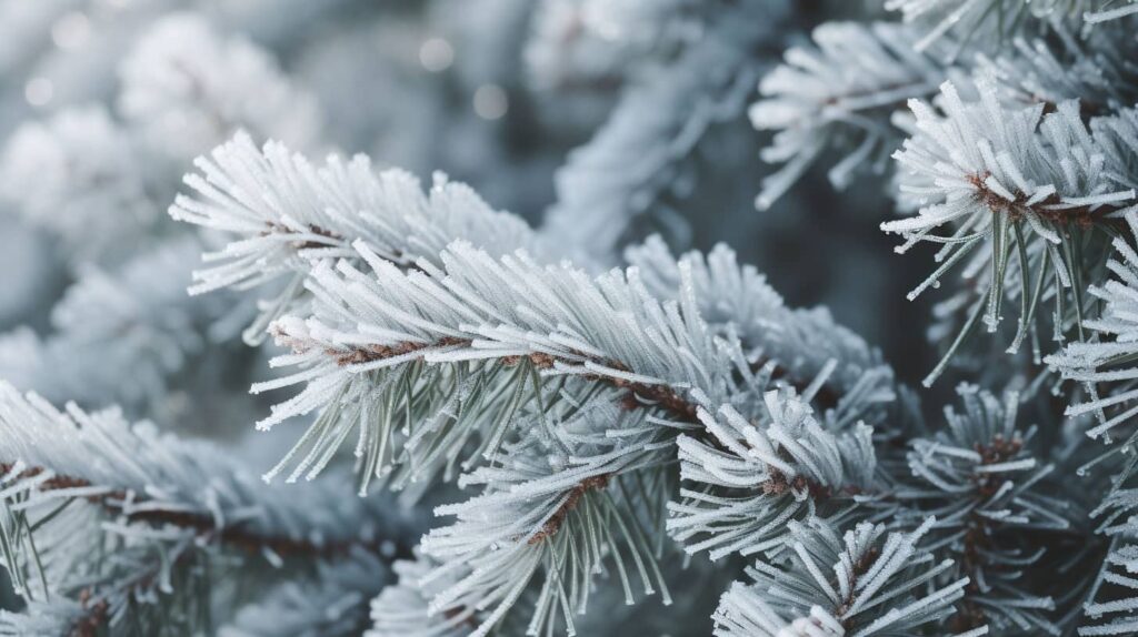 Frost on Pine Needles