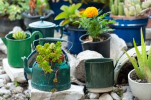 landscaping ideas using recycled materials