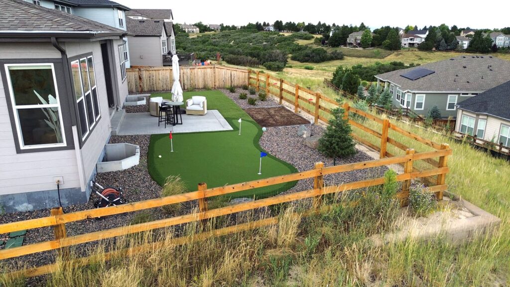 Castle Pines CO - Putting Green & Patio Installation 2025