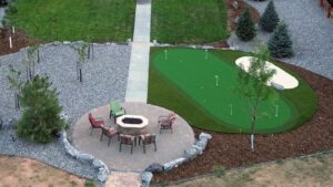 Morrison CO - Custom Firepit & Putting Green Installation