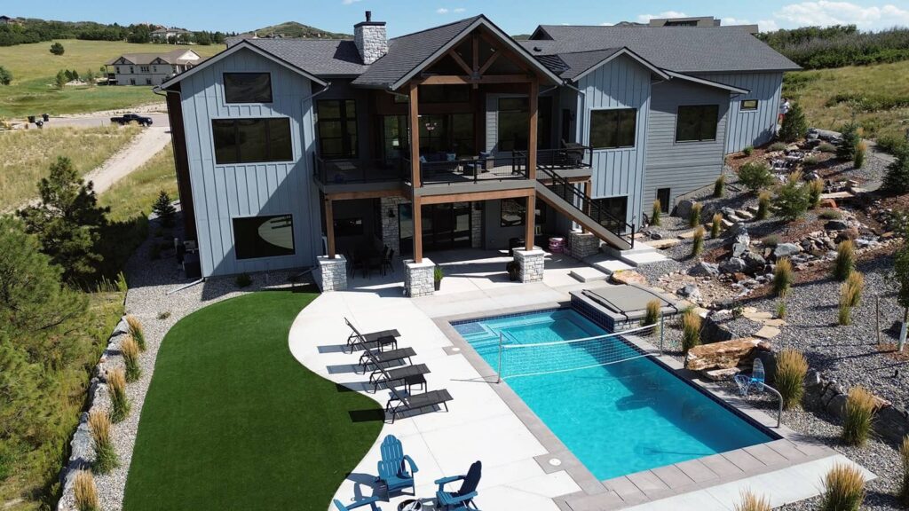 Topside Drive, Castle Rock CO - Custom Pool Landscaping Project 2025